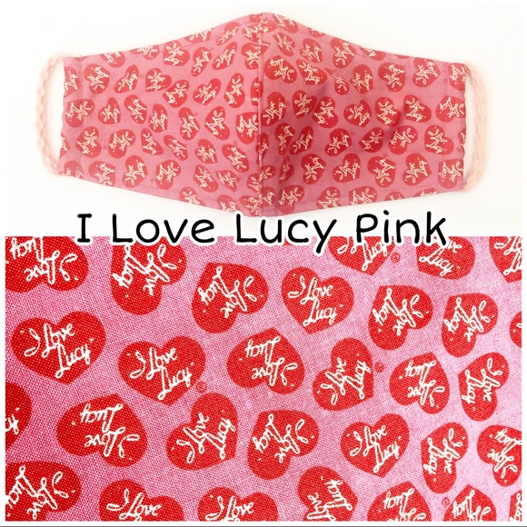 I Love Lucy Face Mask Pink - Picture 2 of 3